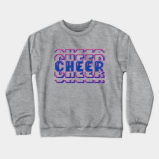 Neon cheer gamer style stacked text Crewneck Sweatshirt